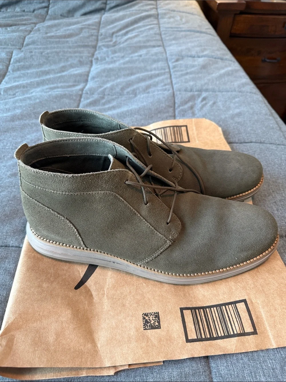 Cole Haan Olive Green Suede Chukka Boots 12M Men’s